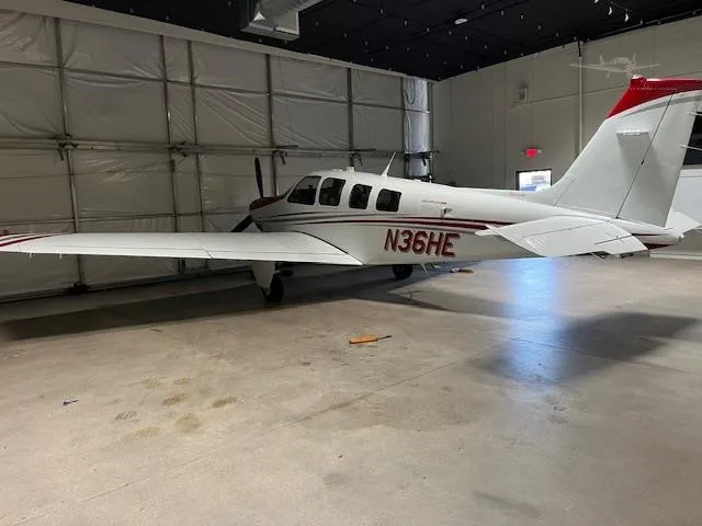 Exterior view of a 2016 BEECHCRAFT G36 BONANZA, N36HE.