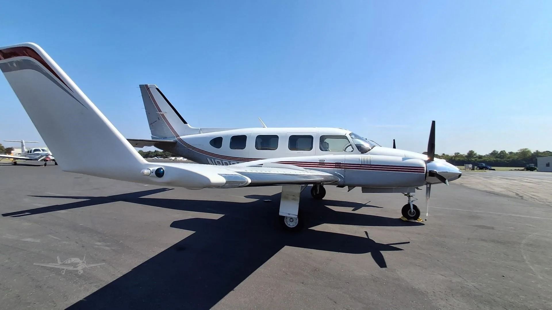 Exterior view of a 1980 PIPER NAVAJO CR, N893CB.
