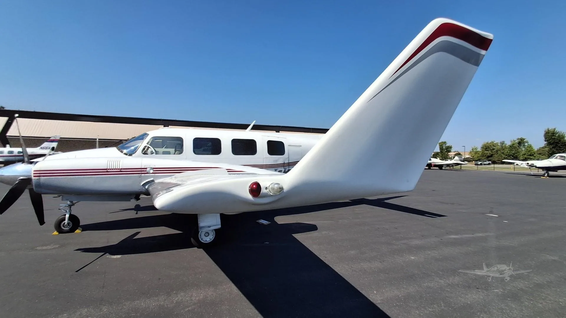 Exterior view of a 1980 PIPER NAVAJO CR, N893CB.