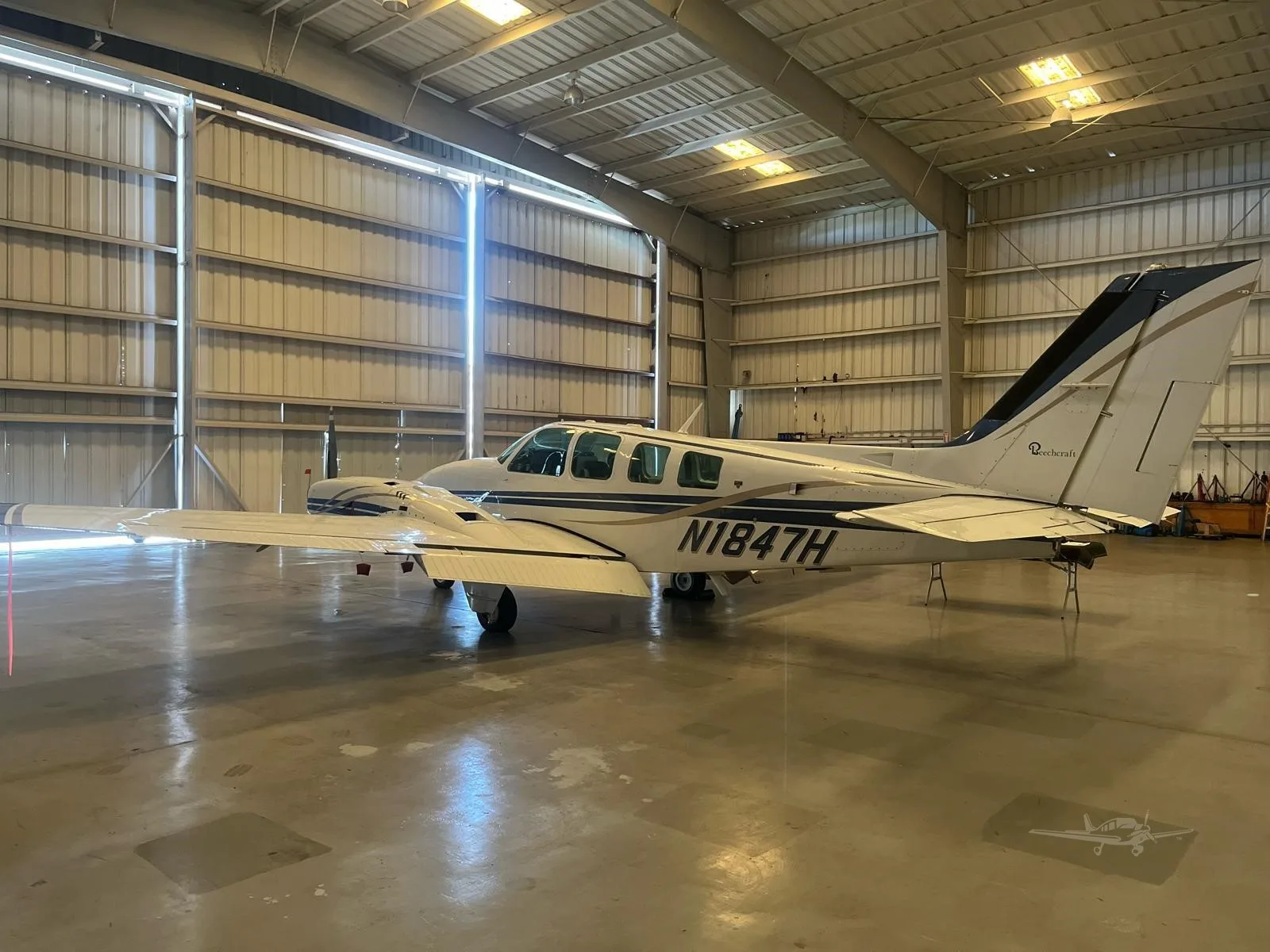 Exterior view of a 1982 BEECHCRAFT 58TC BARON.
