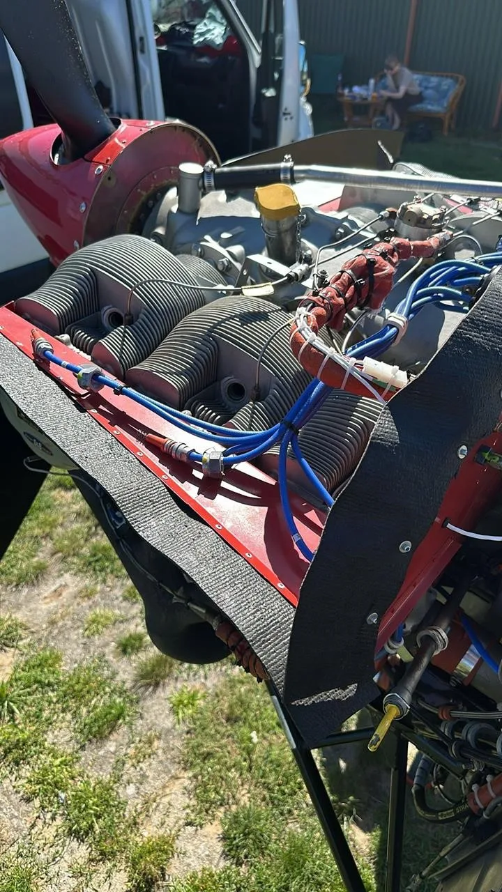 Engine detail of a 1979 CESSNA A185F.