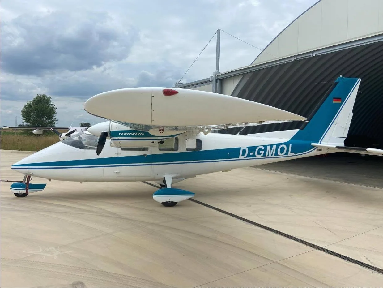 Exterior view of a 1978 PARTENAVIA P.68B, D-GMOL.