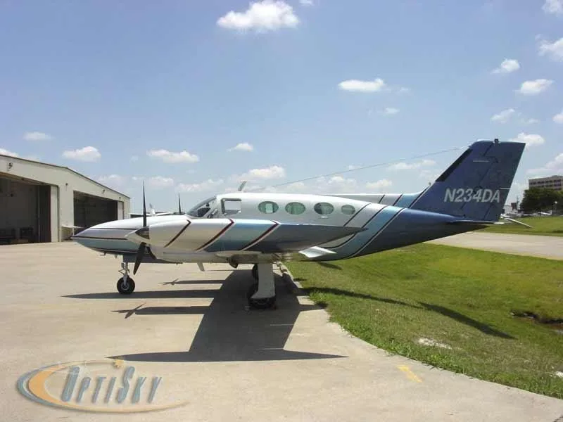 Exterior view of a 1971 CESSNA 421B, N234DA.