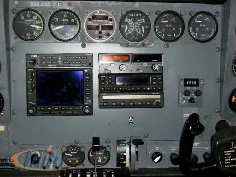 Cockpit and instrument panel of a 1971 CESSNA 421B.