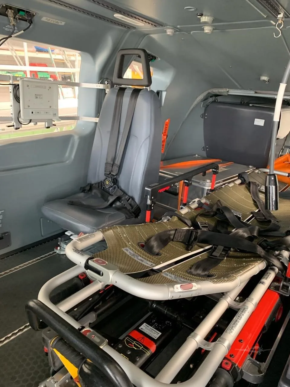 Cabin interior of a 2011 EUROCOPTER EC145.