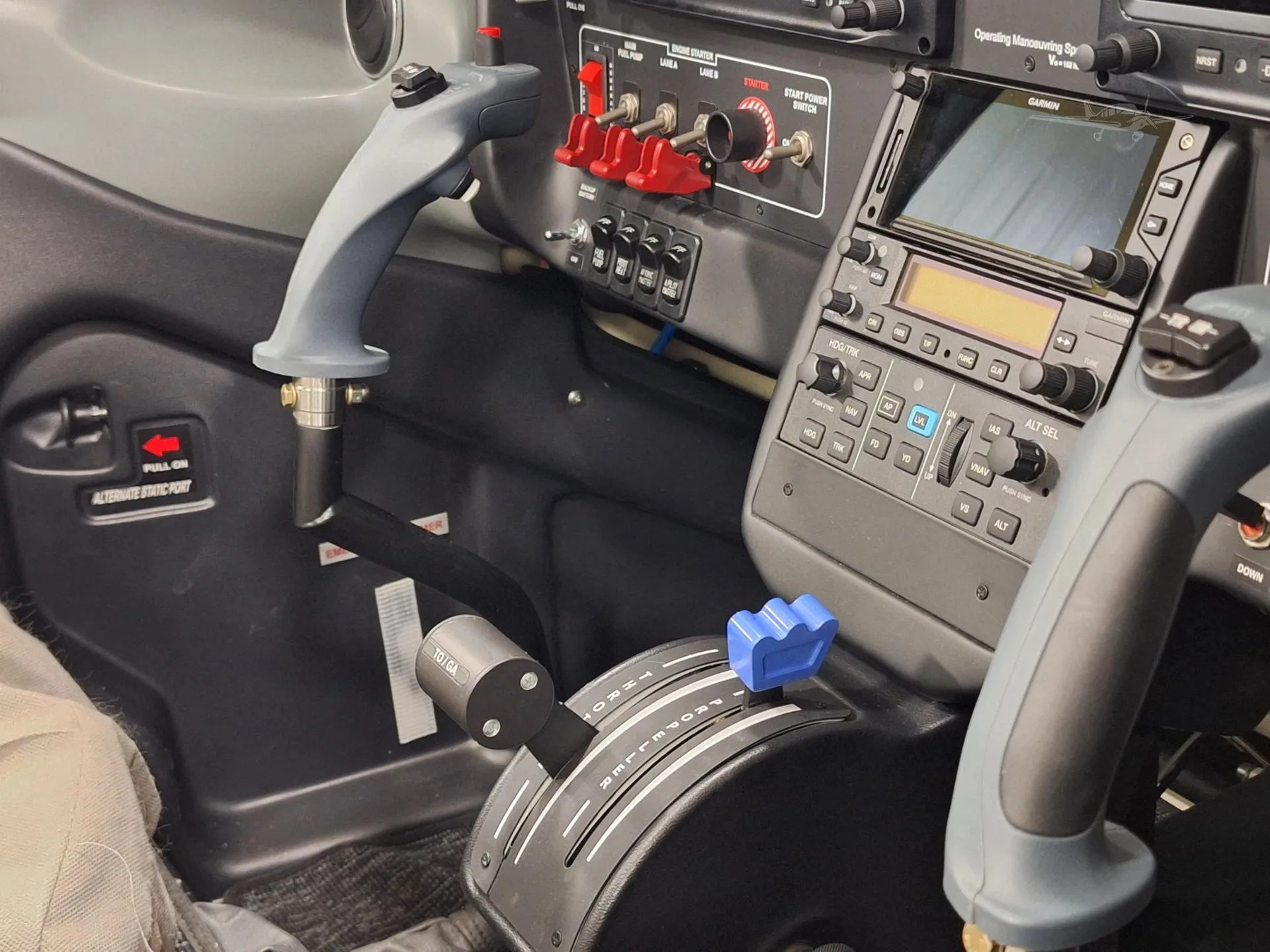 Cockpit and instrument panel of a 2025 TECNAM P MENTOR.