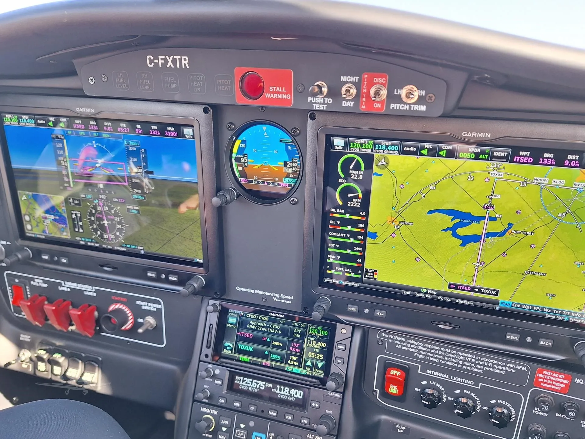 Avionics suite of a 2025 TECNAM P MENTOR.
