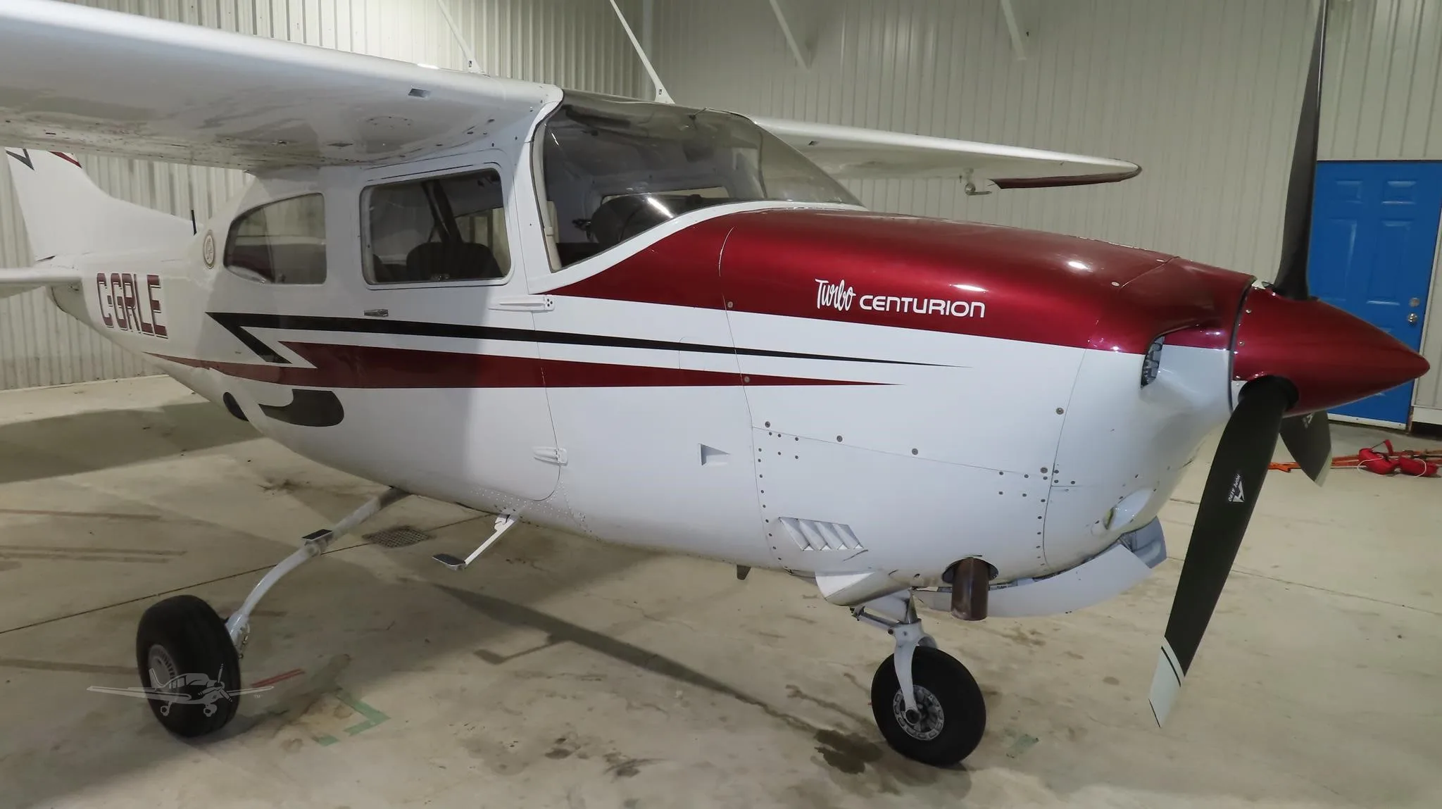 Exterior view of a 1978 CESSNA TURBO 210M, C-GRLE.