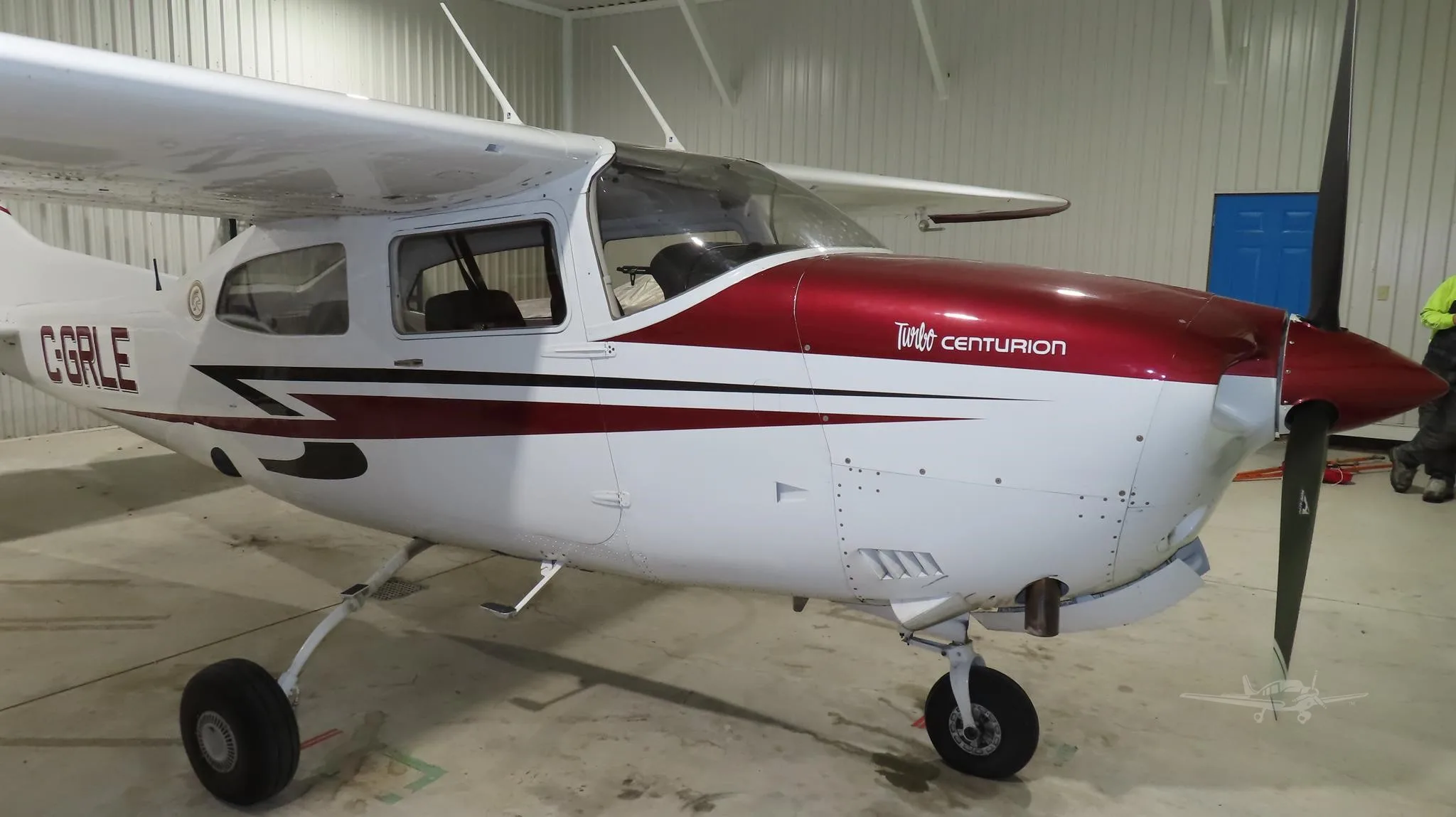 Exterior view of a 1978 CESSNA TURBO 210M, C-GRLE.