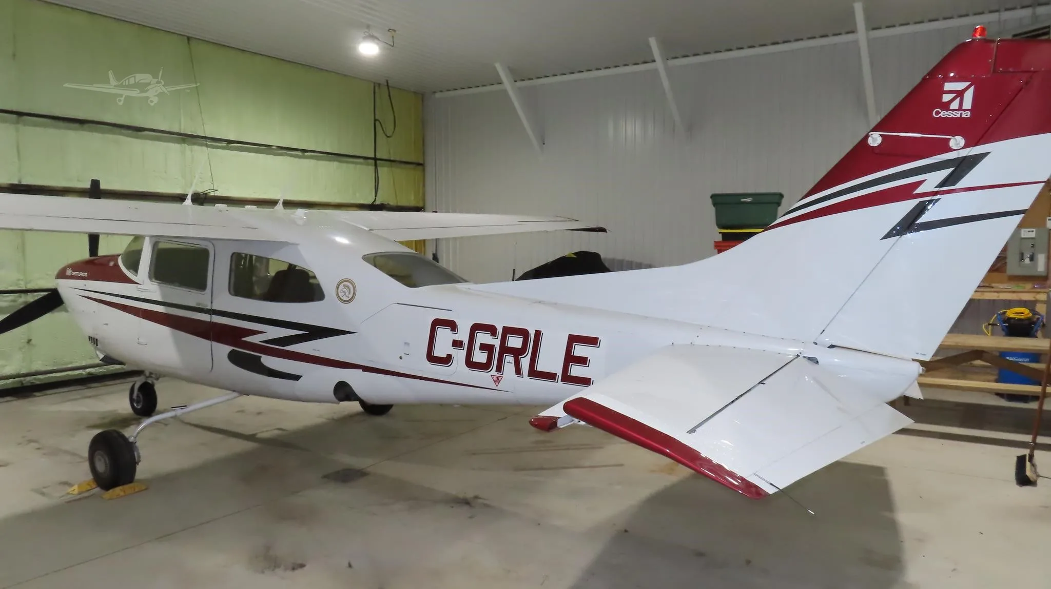 Exterior view of a 1978 CESSNA TURBO 210M, C-GRLE.