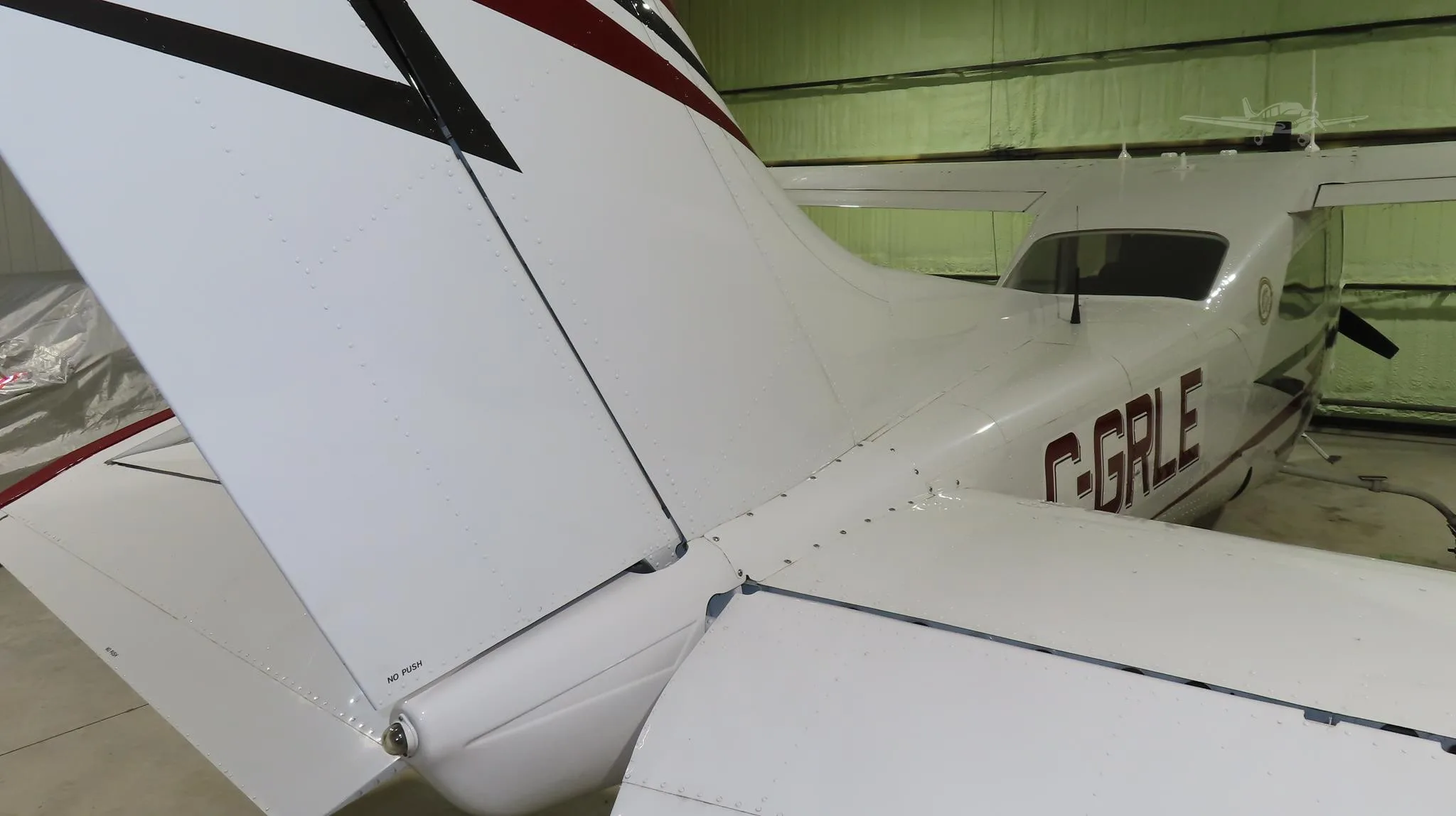 Exterior view of a 1978 CESSNA TURBO 210M, C-GRLE.