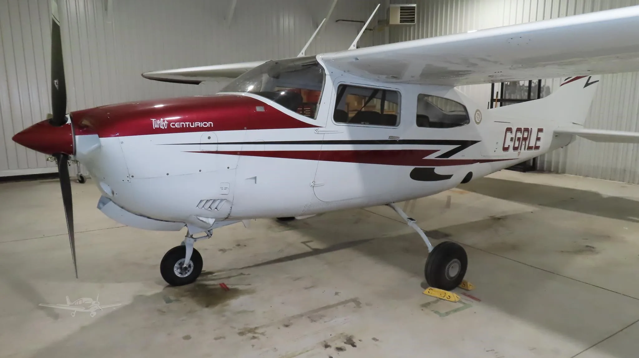 Exterior view of a 1978 CESSNA TURBO 210M, C-GRLE.