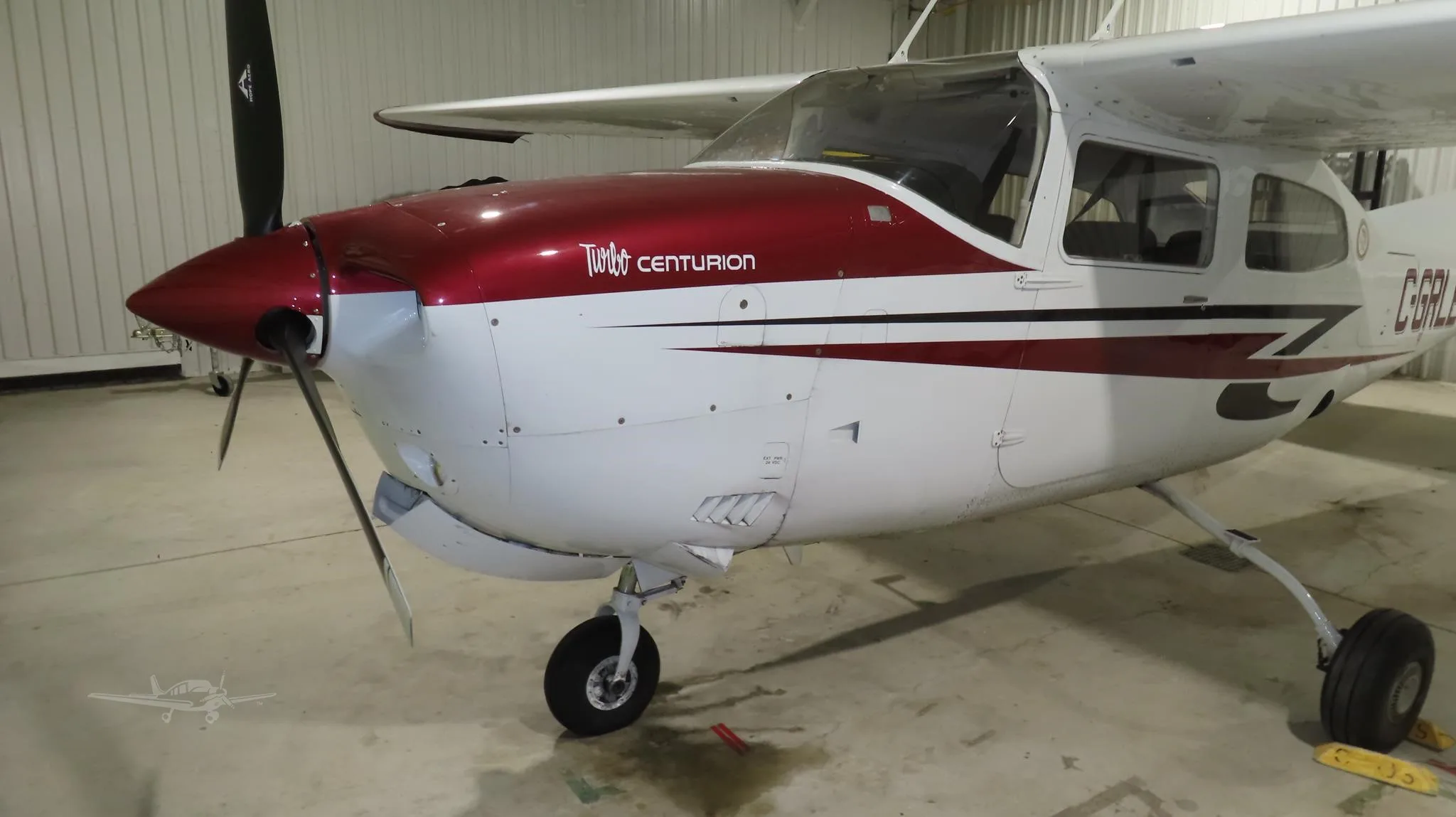 Exterior view of a 1978 CESSNA TURBO 210M, C-GRLE.