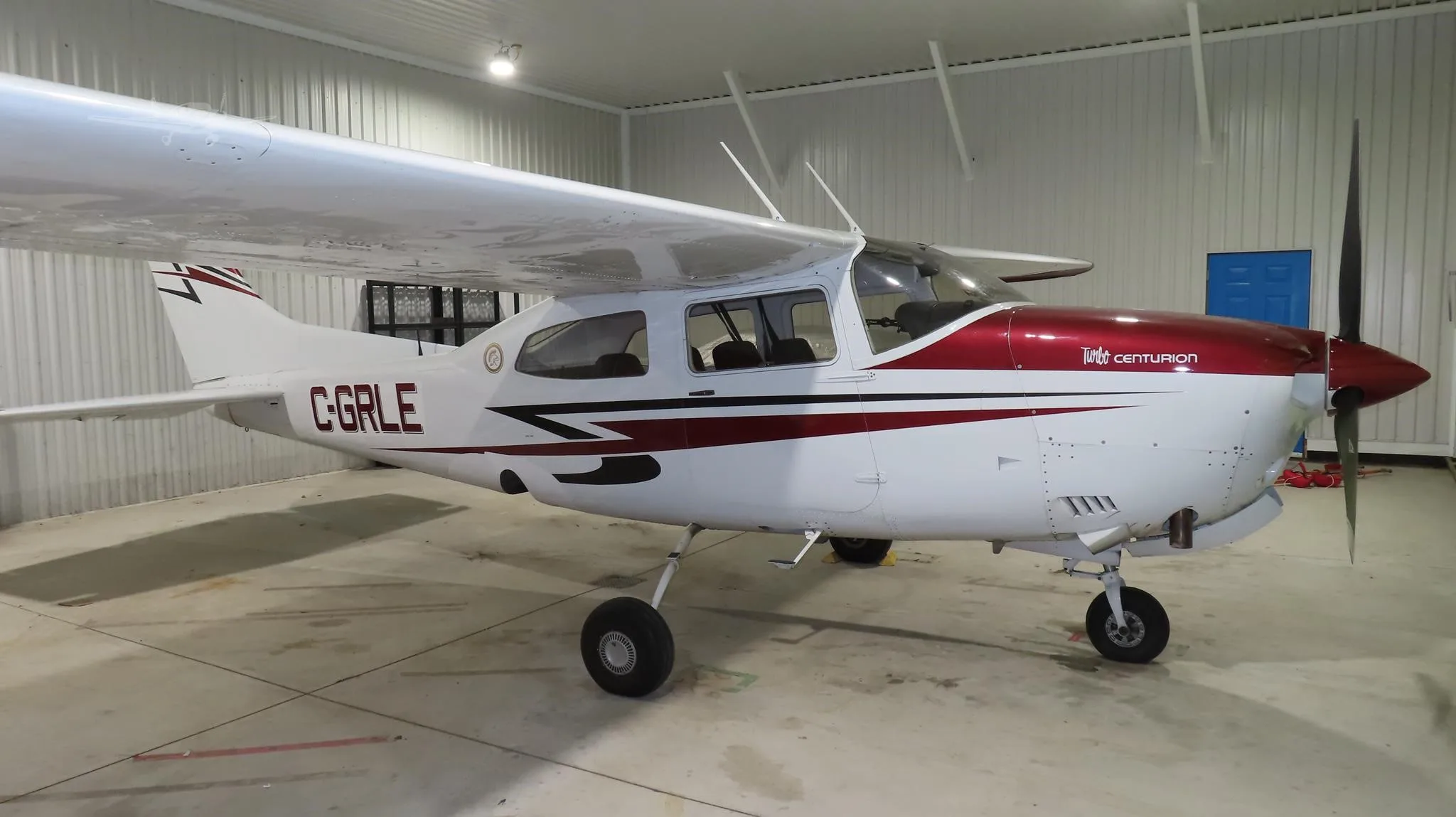 Exterior view of a 1978 CESSNA TURBO 210M, C-GRLE.