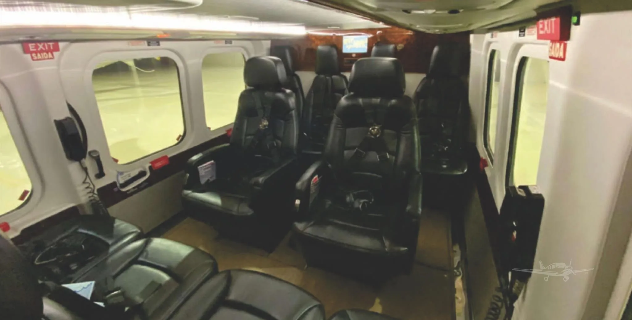 Cabin interior of a 2008 LEONARDO AW139.