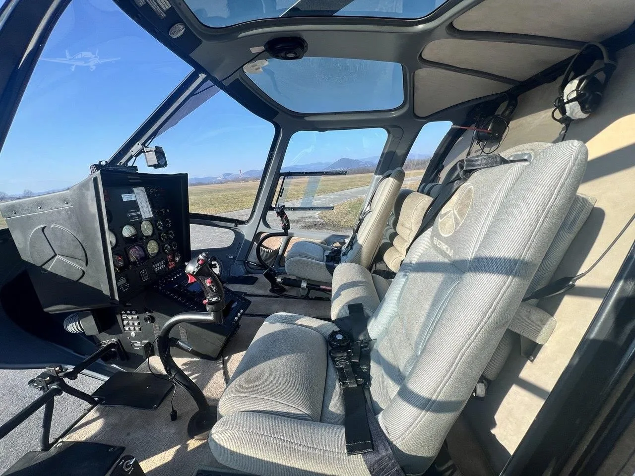 Cabin interior of a 2008 ENSTROM 480B TURBINE.