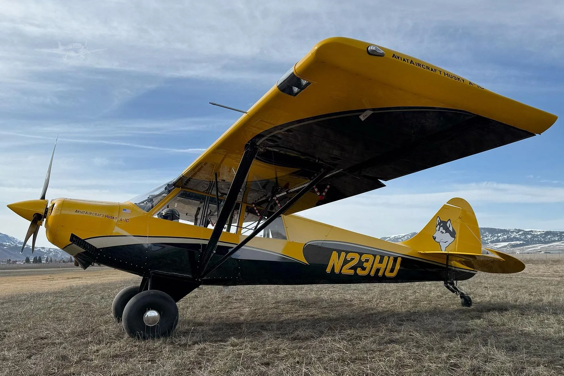 Exterior view of a 2025 AVIAT HUSKY A-1C-200, N23HU.