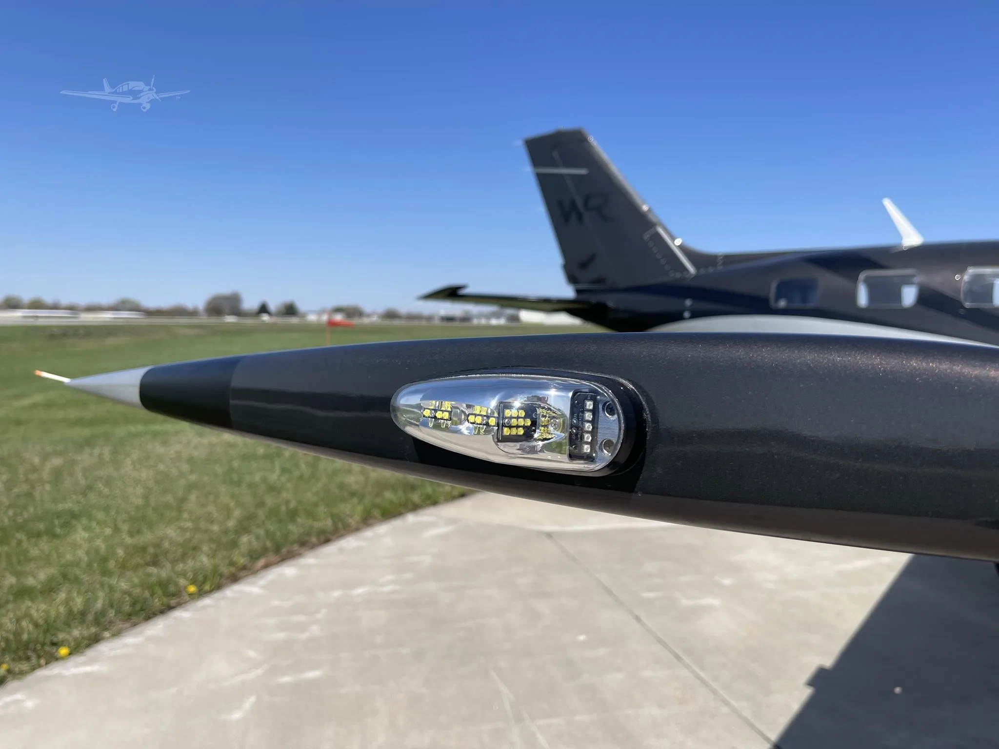 Exterior view of a 2022 PIPER M350, N333WR.