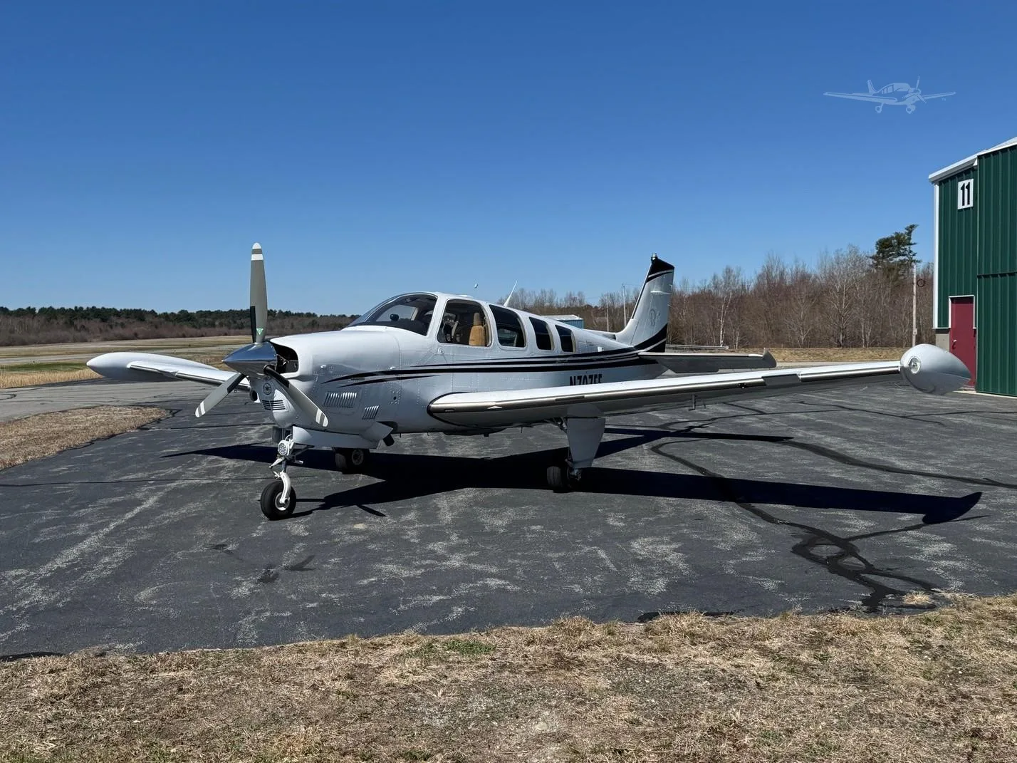 Exterior view of a 2008 BEECHCRAFT G36 BONANZA, N707FF.
