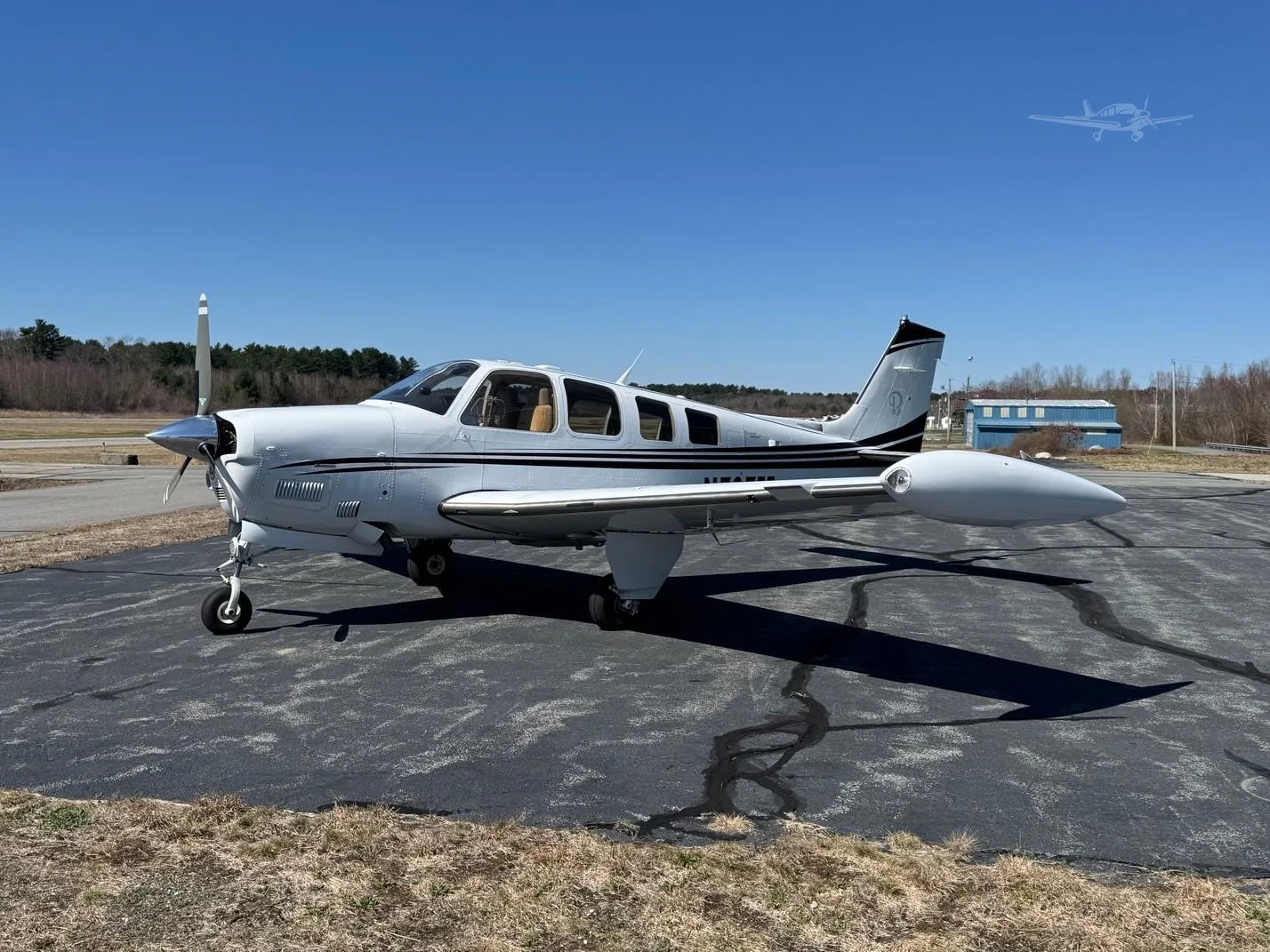 Exterior view of a 2008 BEECHCRAFT G36 BONANZA, N707FF.