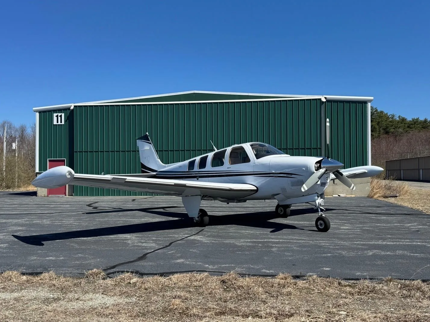 Exterior view of a 2008 BEECHCRAFT G36 BONANZA, N707FF.