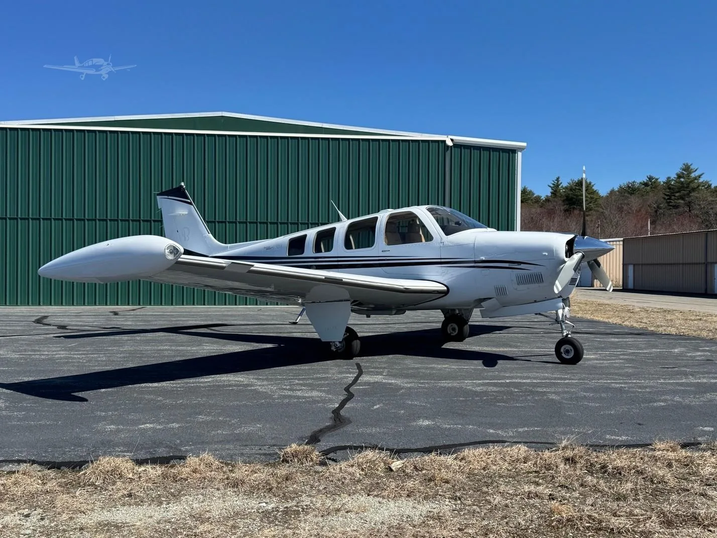 Exterior view of a 2008 BEECHCRAFT G36 BONANZA, N707FF.