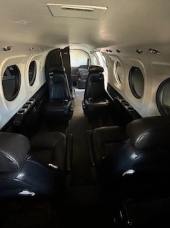Cabin interior of a 2001 BEECHCRAFT KING AIR C90B.