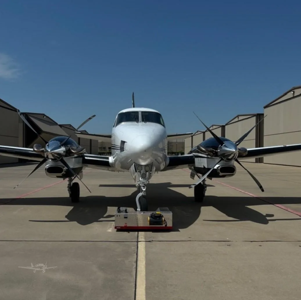Exterior view of a 2001 BEECHCRAFT KING AIR C90B, N50BR.