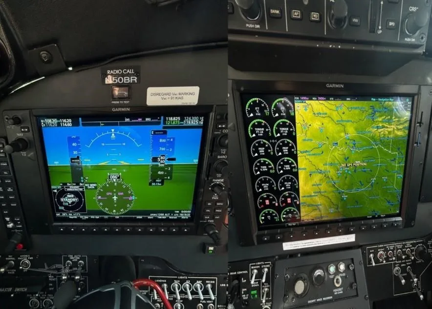 Avionics suite of a 2001 BEECHCRAFT KING AIR C90B.