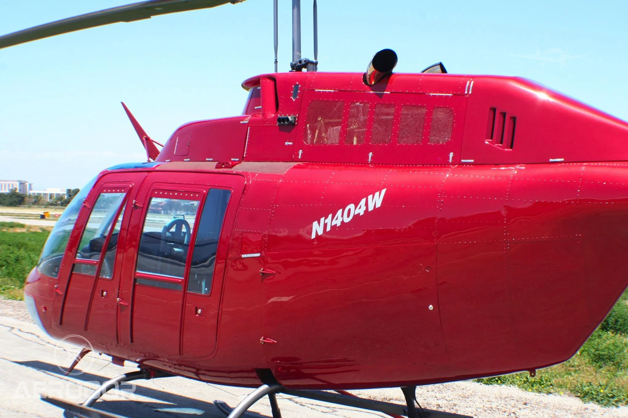 Exterior view of a 1968 BELL 206B, N1404W.