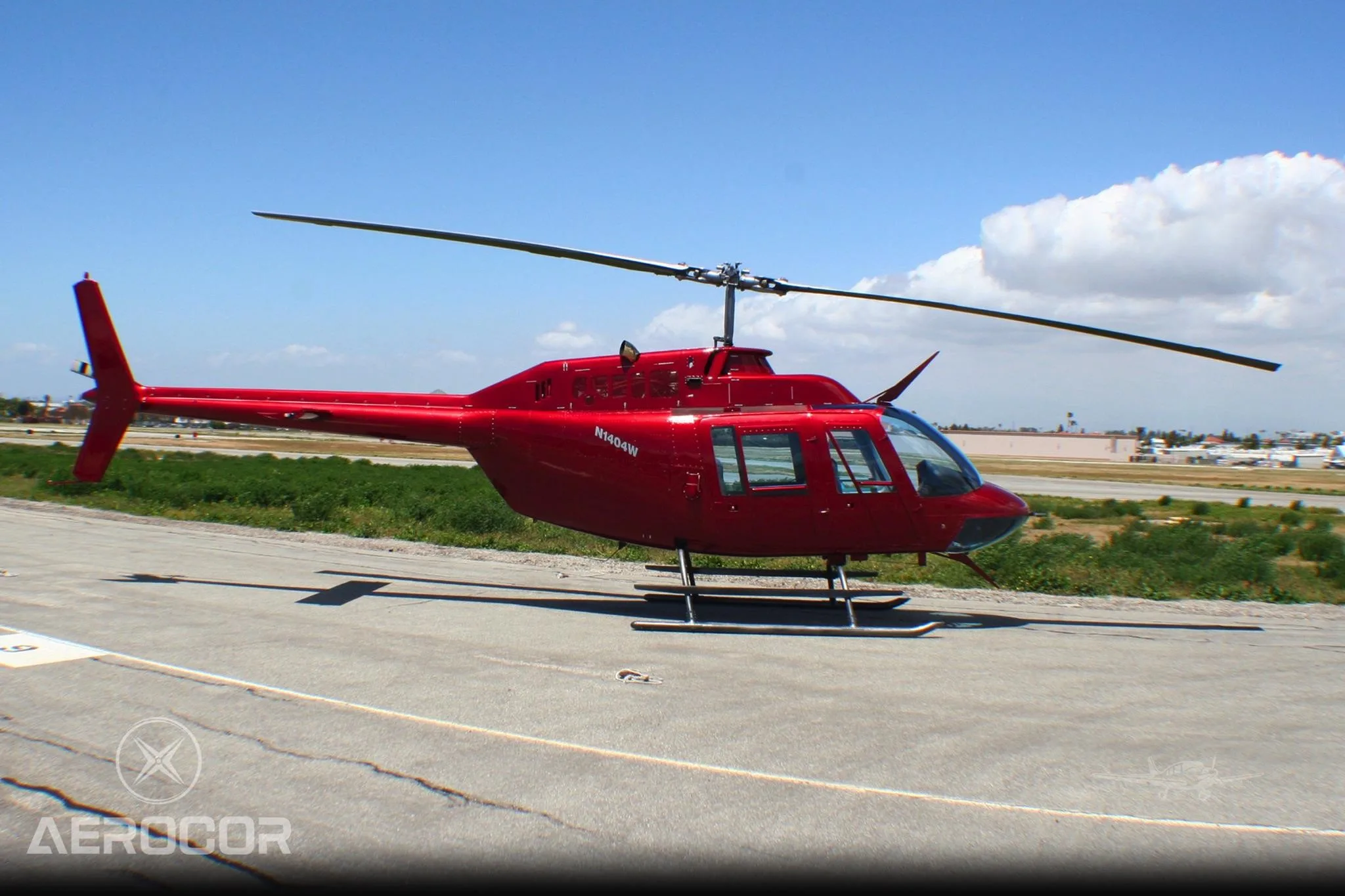 Exterior view of a 1968 BELL 206B, N1404W.