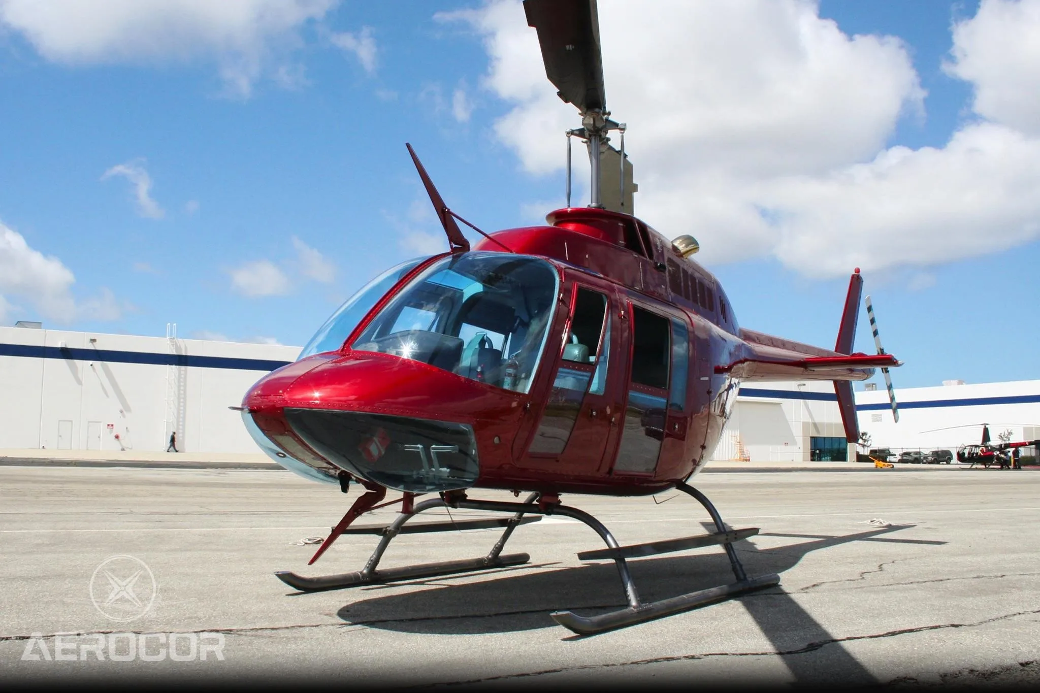 Exterior view of a 1968 BELL 206B, N1404W.
