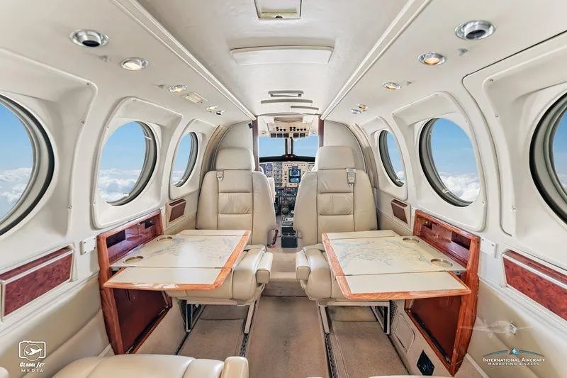 Cabin interior of a 1981 BEECHCRAFT KING AIR F90.