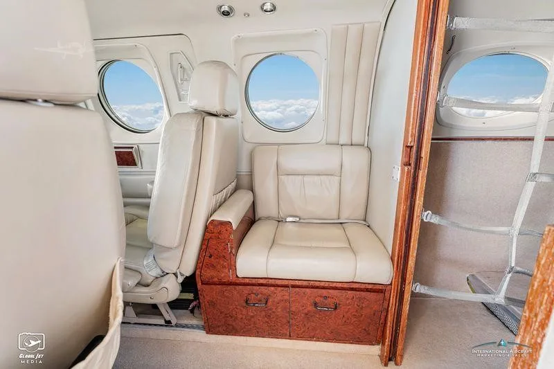 Cabin interior of a 1981 BEECHCRAFT KING AIR F90.