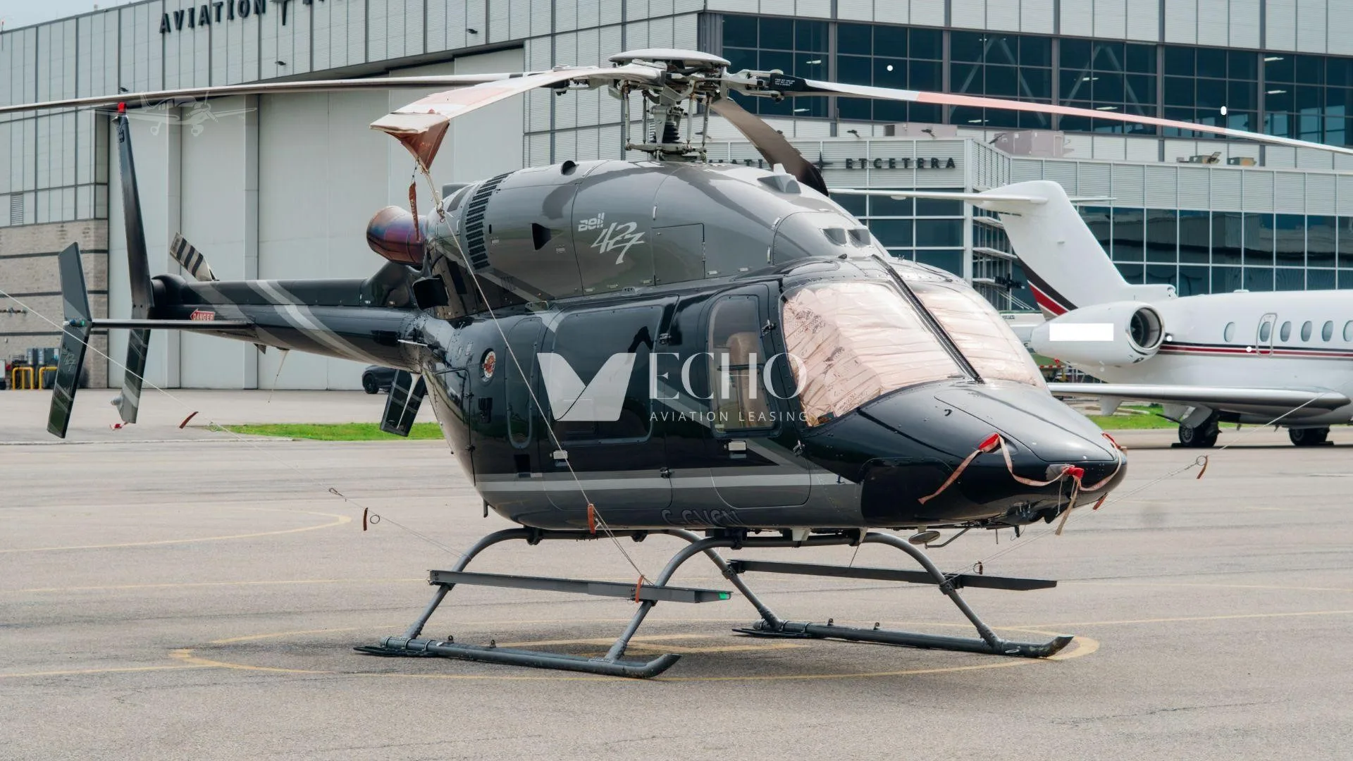 Exterior view of a 2006 BELL 427, C-GVCN.