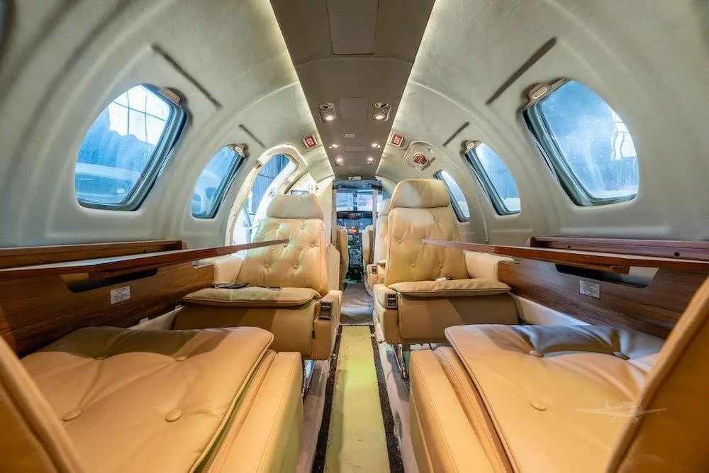 Cabin interior of a CESSNA CITATION II.