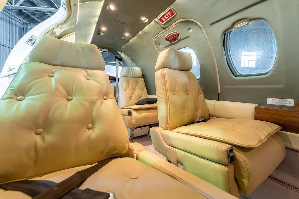 Cabin interior of a CESSNA CITATION II.