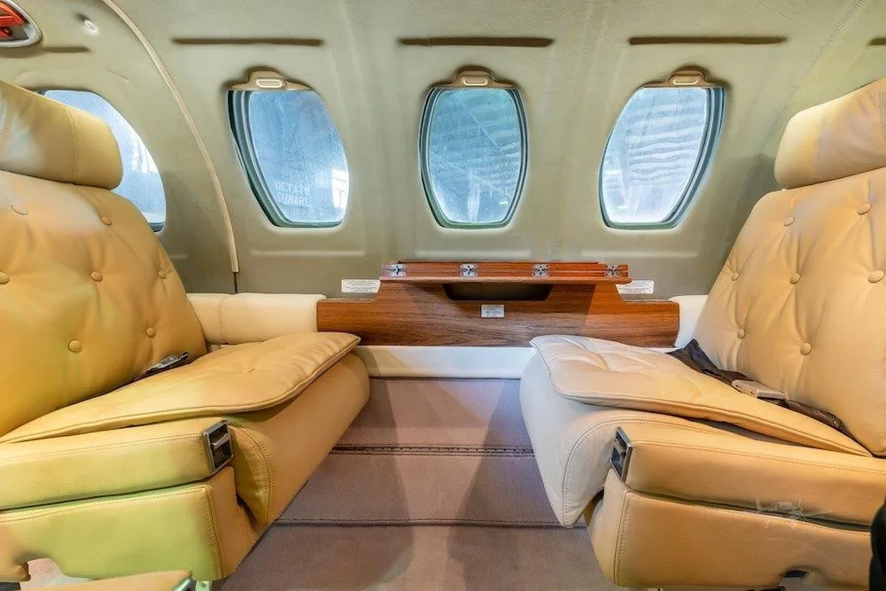 Cabin interior of a CESSNA CITATION II.