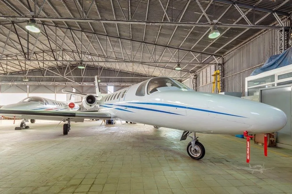 Exterior view of a CESSNA CITATION II.