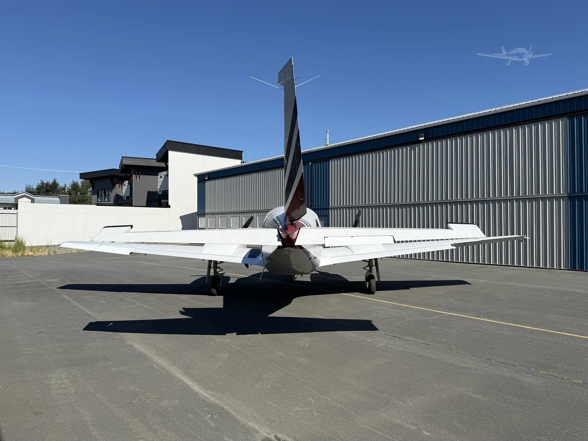 Exterior view of a 1968 PIPER NAVAJO, C-GDJR.