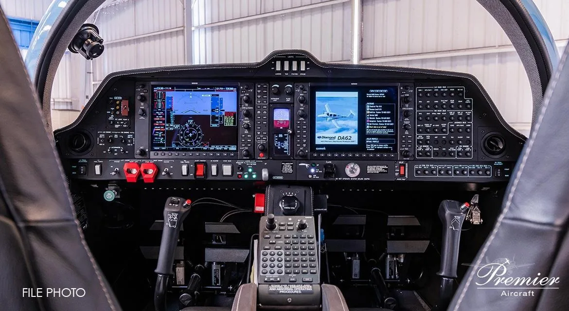 Avionics suite of a 2026 DIAMOND DA62.