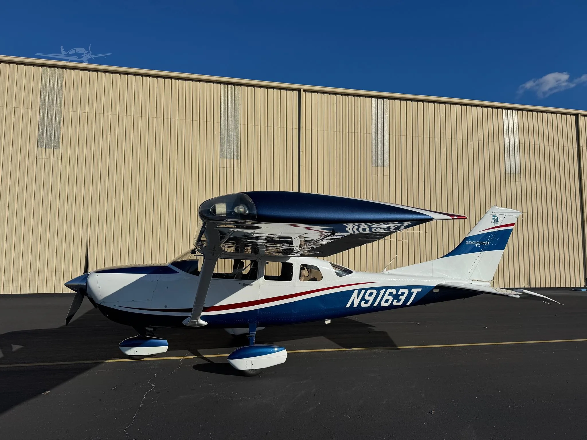 Exterior view of a 2010 CESSNA TURBO 206H STATIONAIR, N9163T.