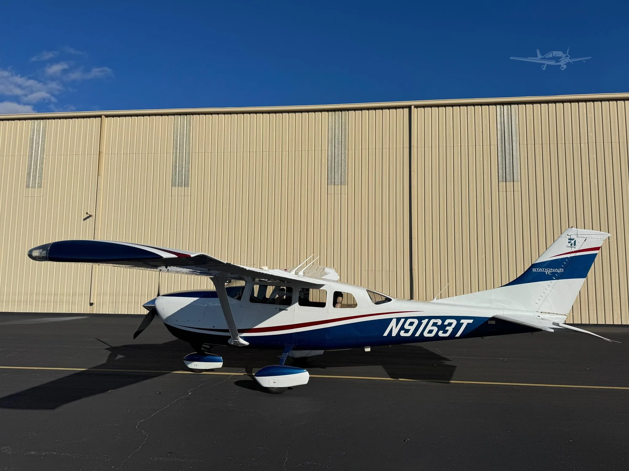 Exterior view of a 2010 CESSNA TURBO 206H STATIONAIR, N9163T.