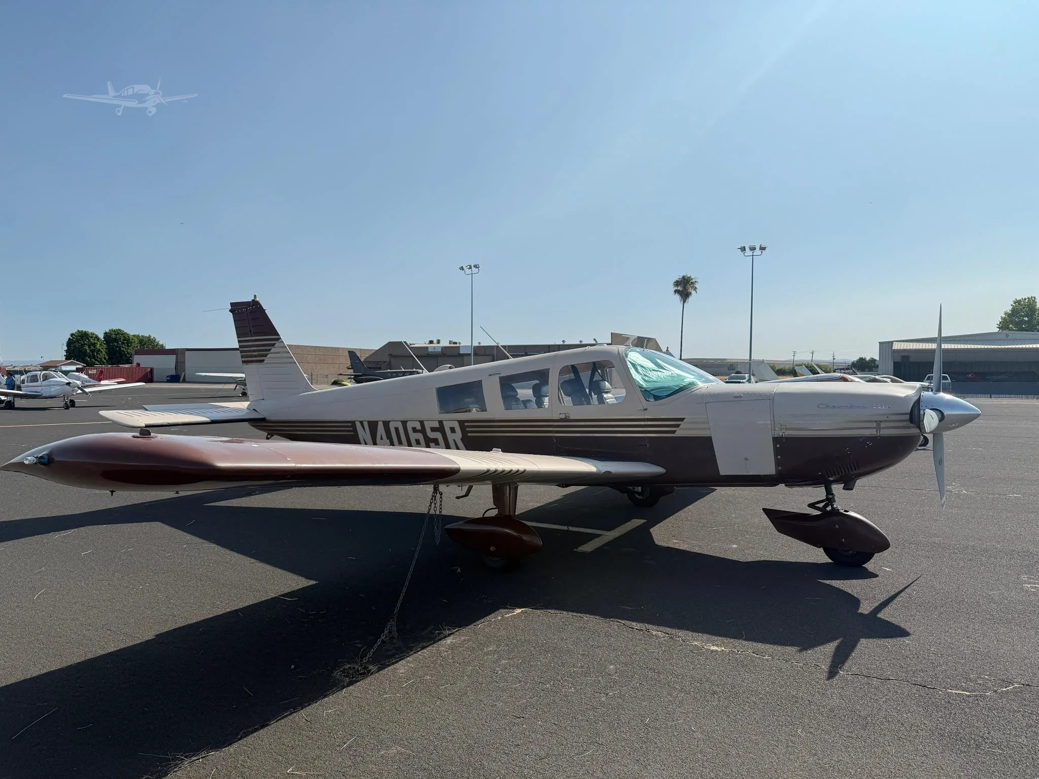 Exterior view of a 1967 PIPER CHEROKEE 6/300, N4065R.