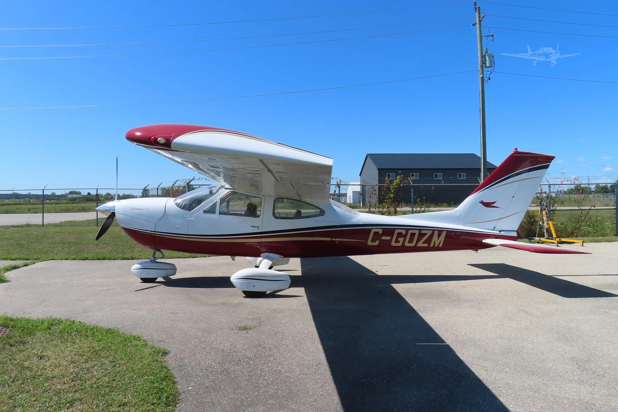 Exterior view of a 1975 CESSNA 177, C-GOZM.