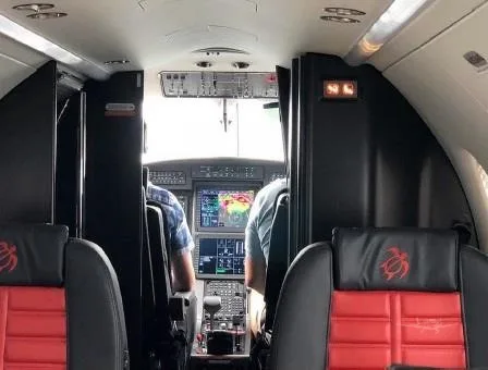 Cabin interior of a 2018 PILATUS PC-12 NG.