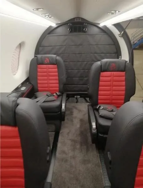 Cabin interior of a 2018 PILATUS PC-12 NG.