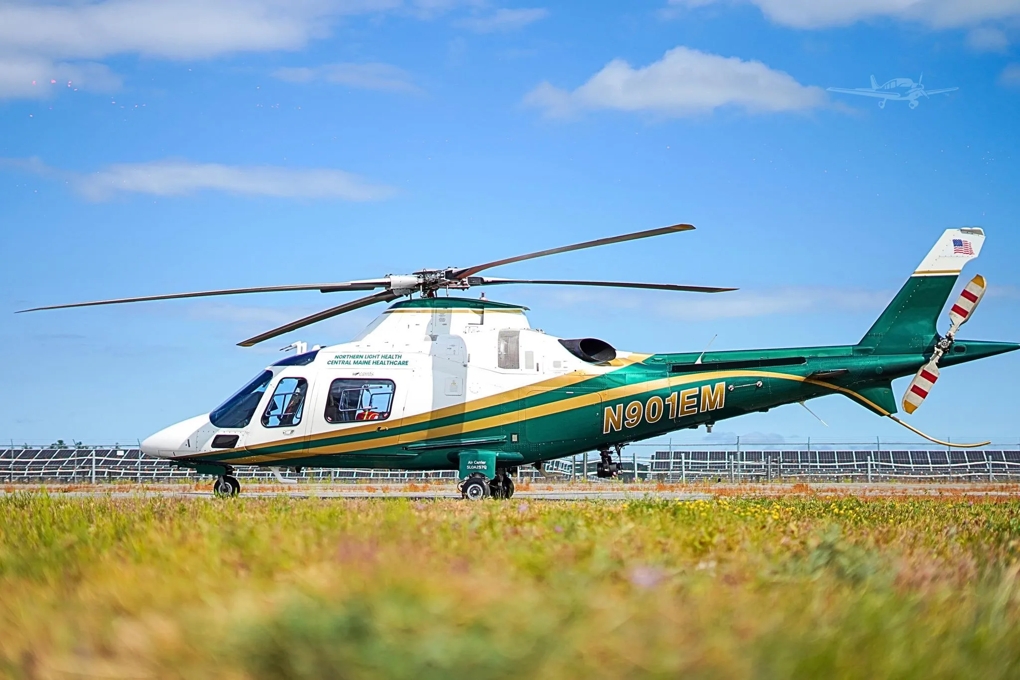 Exterior view of a 2004 AGUSTA AW109E POWER, N901EM.