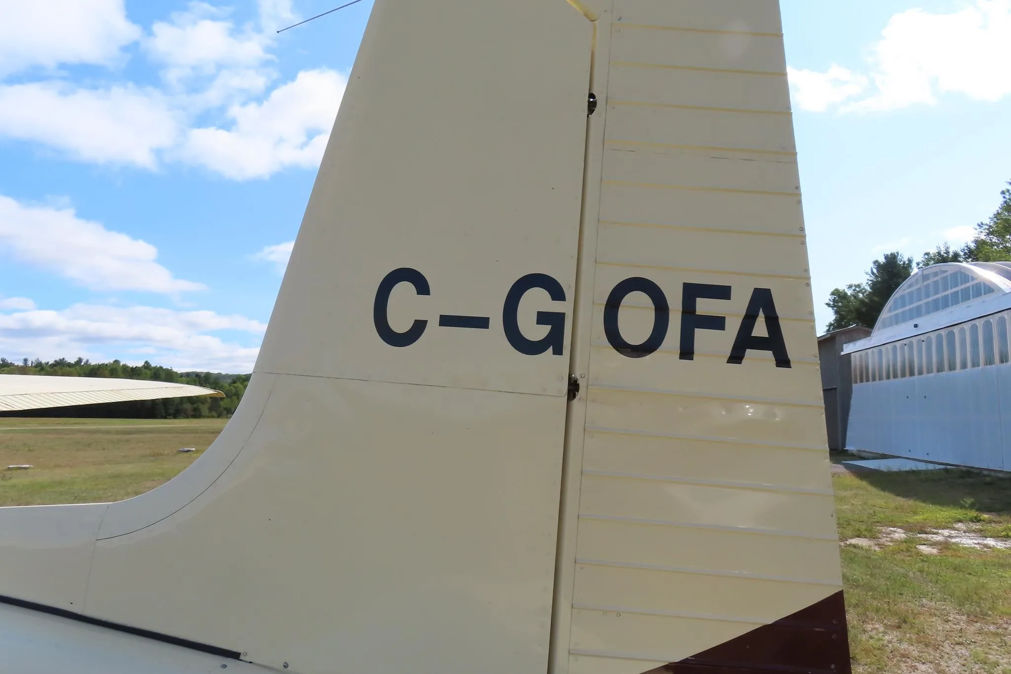 Exterior view of a 1957 CESSNA 182 SKYLANE, C-GOFA.