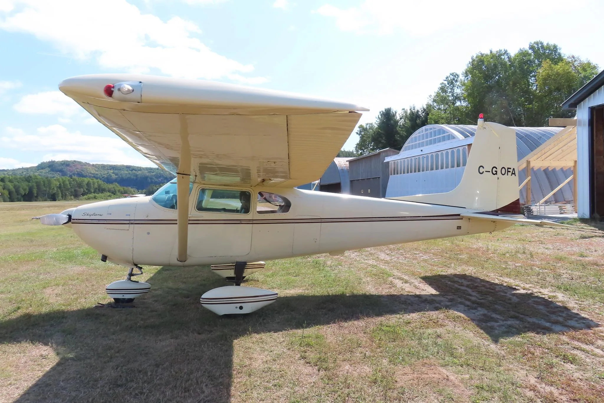Exterior view of a 1957 CESSNA 182 SKYLANE, C-GOFA.